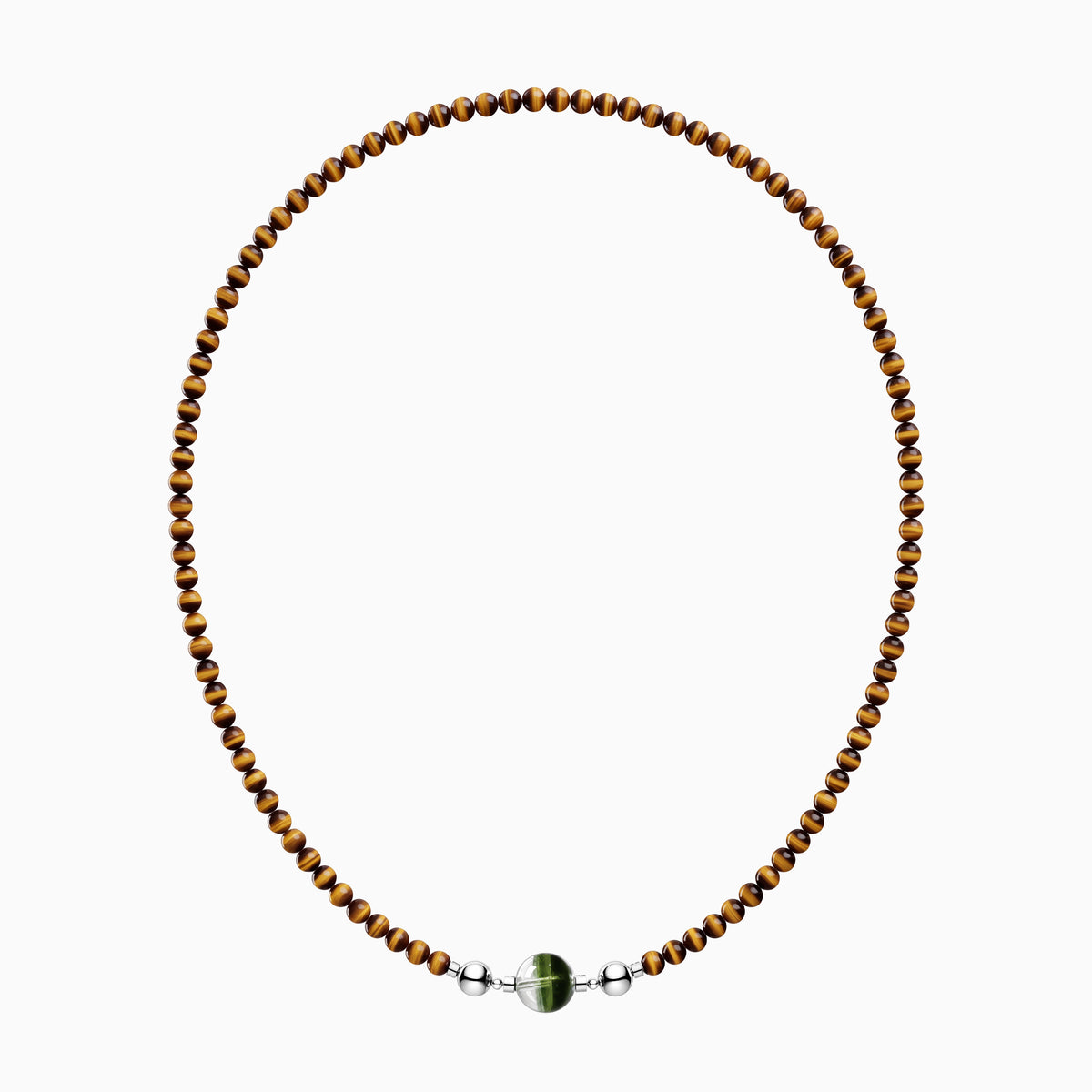 Tiger’s Eye necklace styled with a separately selected Keystone