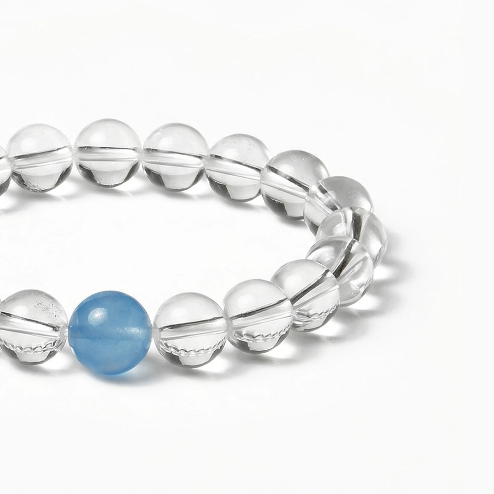 The Dual-Mineral Strand — Oceanic Clarity, bracelet detail view BE.