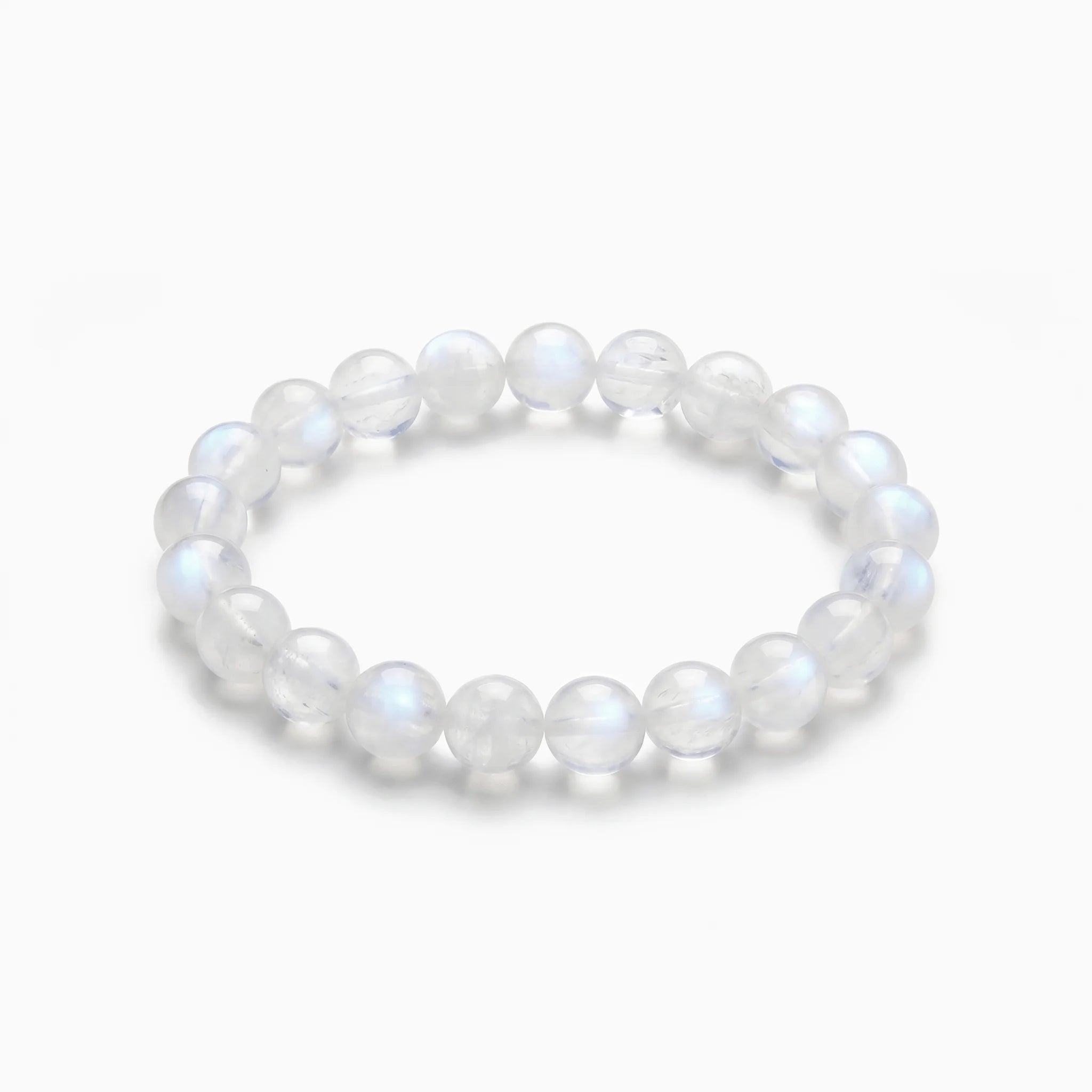 The Moonstone Strand — Luminous Phenomenon, bracelet on white background BE.