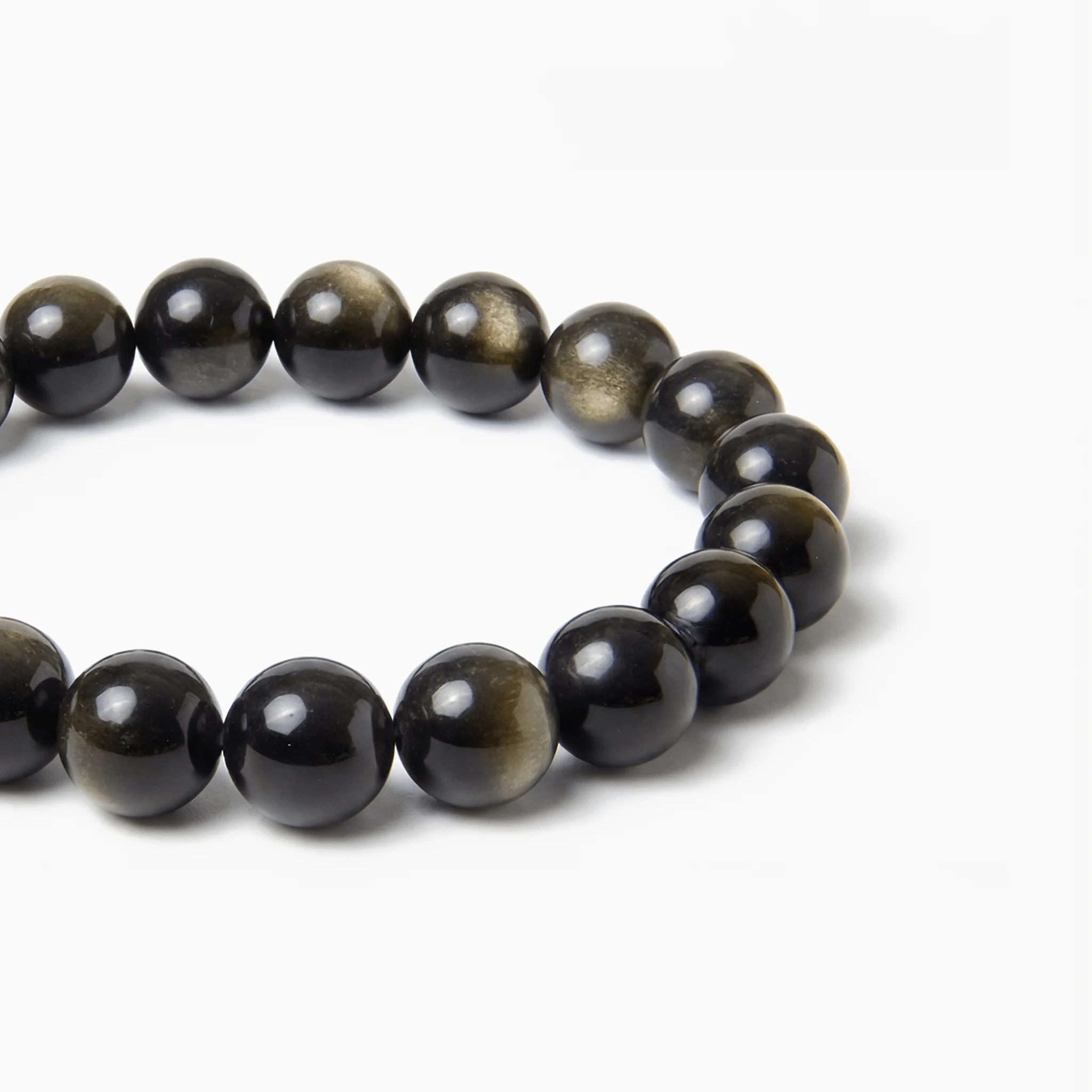 The Obsidian Strand — Gold Sheen, bracelet detail view BE.