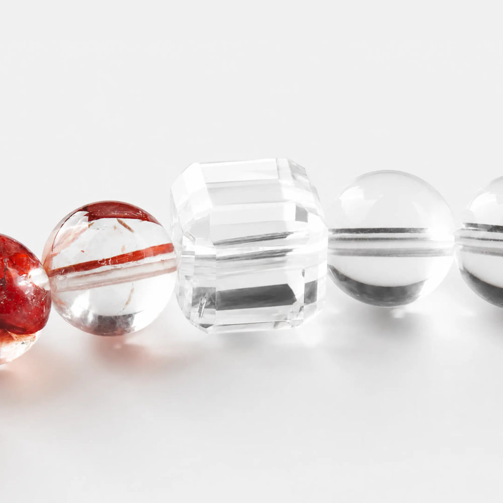 The Hematoid Quartz Strand Bracelet — Iron & Silica, PDP close-up detail image 1.