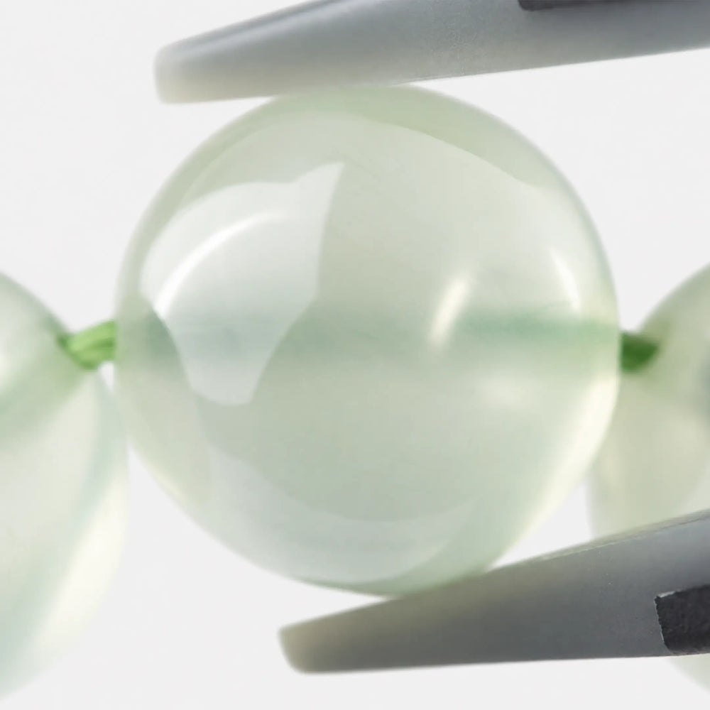 The Prehnite Strand Bracelet — Luminous Matrix, PDP close-up detail image 2.