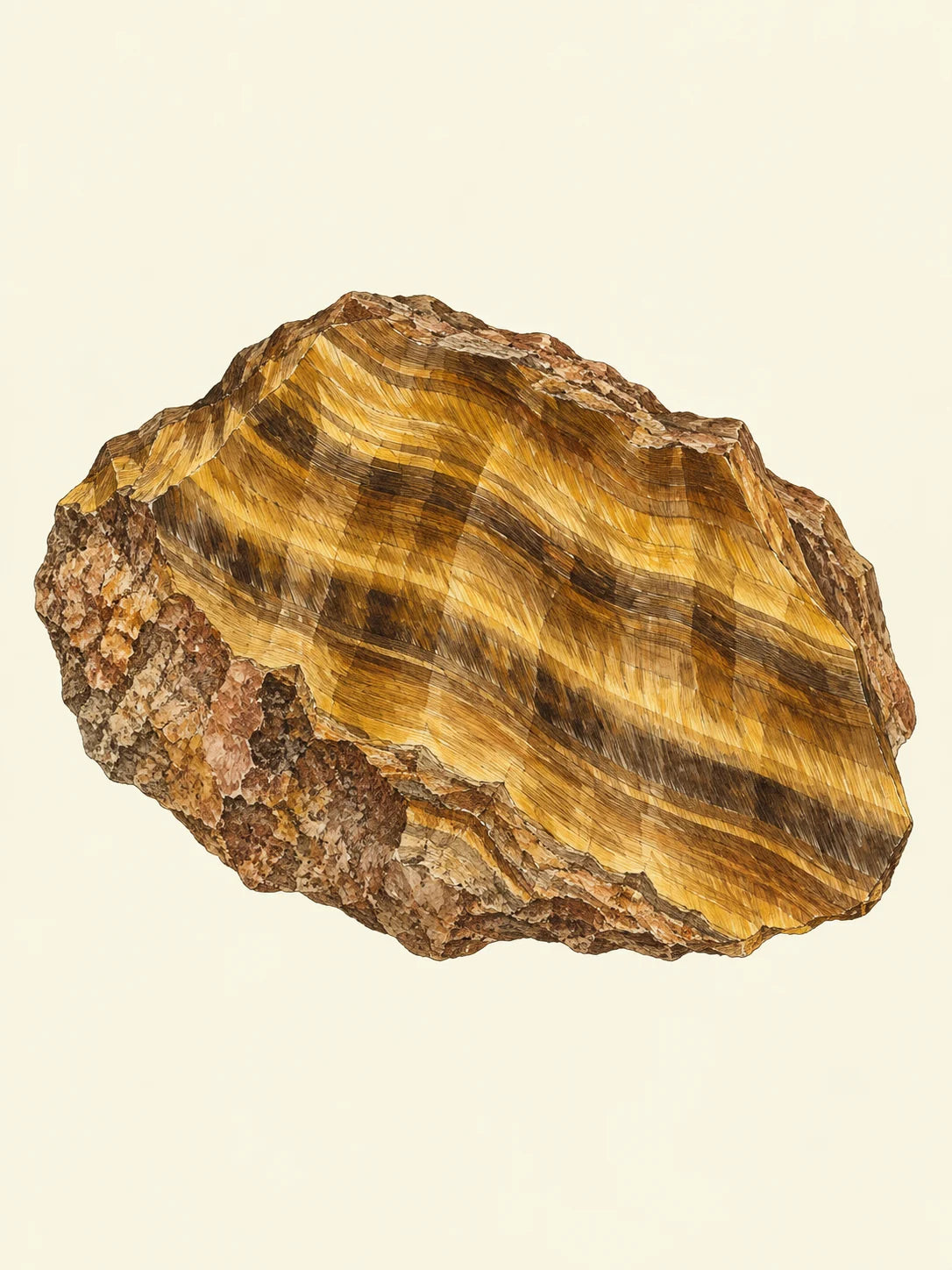 Tiger’s Eye mineral illustration