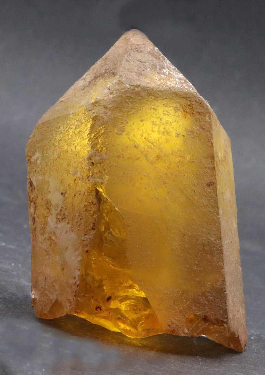 Natural citrine quartz crystal from Margarita Mine, Villasbuenas, Spain