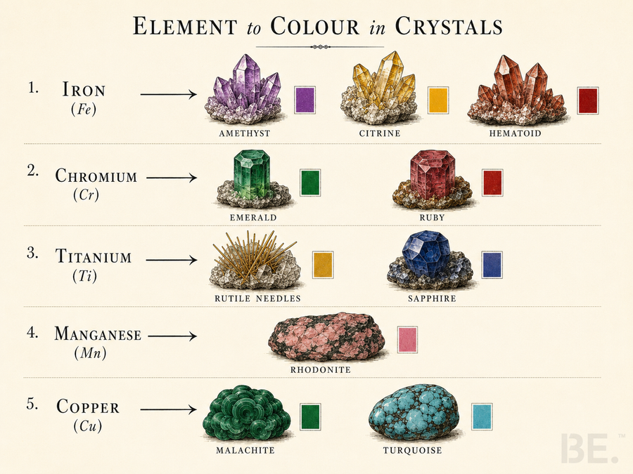 Crystal Color Chemistry Five Elements