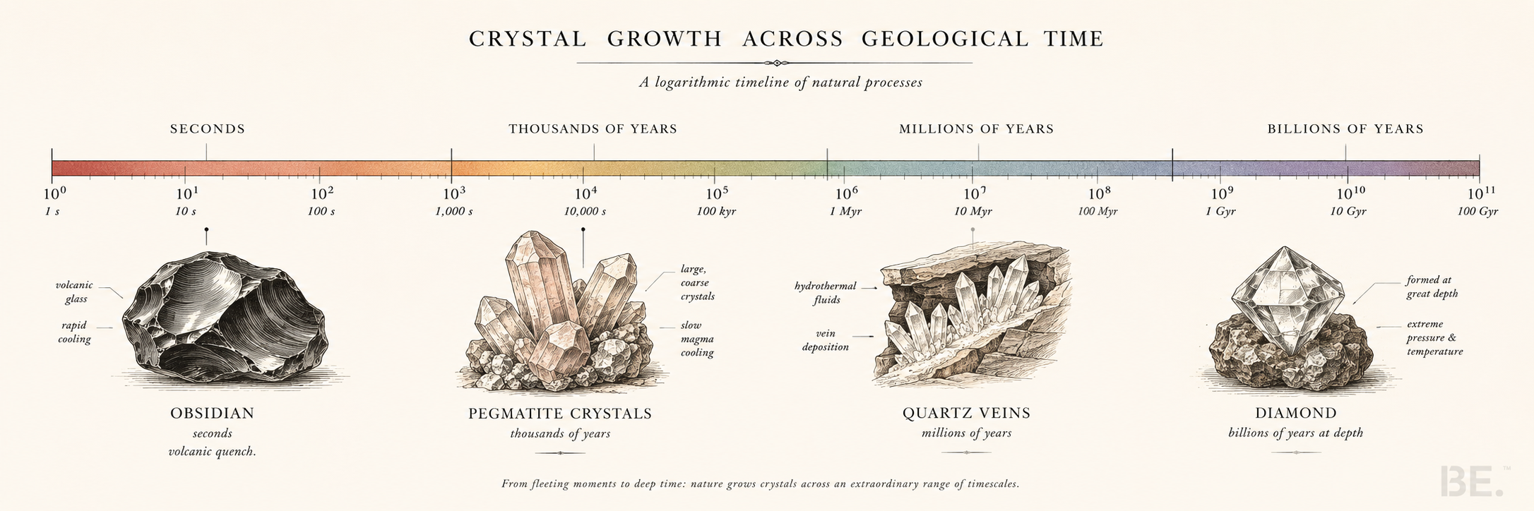 The geology of patience — how long crystals take to form