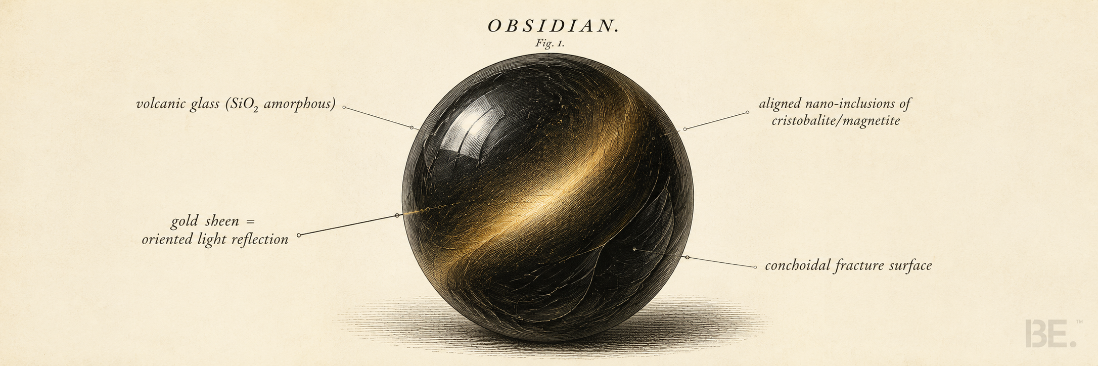 Gold sheen obsidian bracelet showing characteristic golden chatoyancy from nano-inclusions