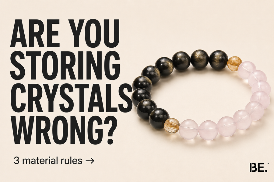 How to store crystal bracelets by material — hardness, light and elastic cord. BE.