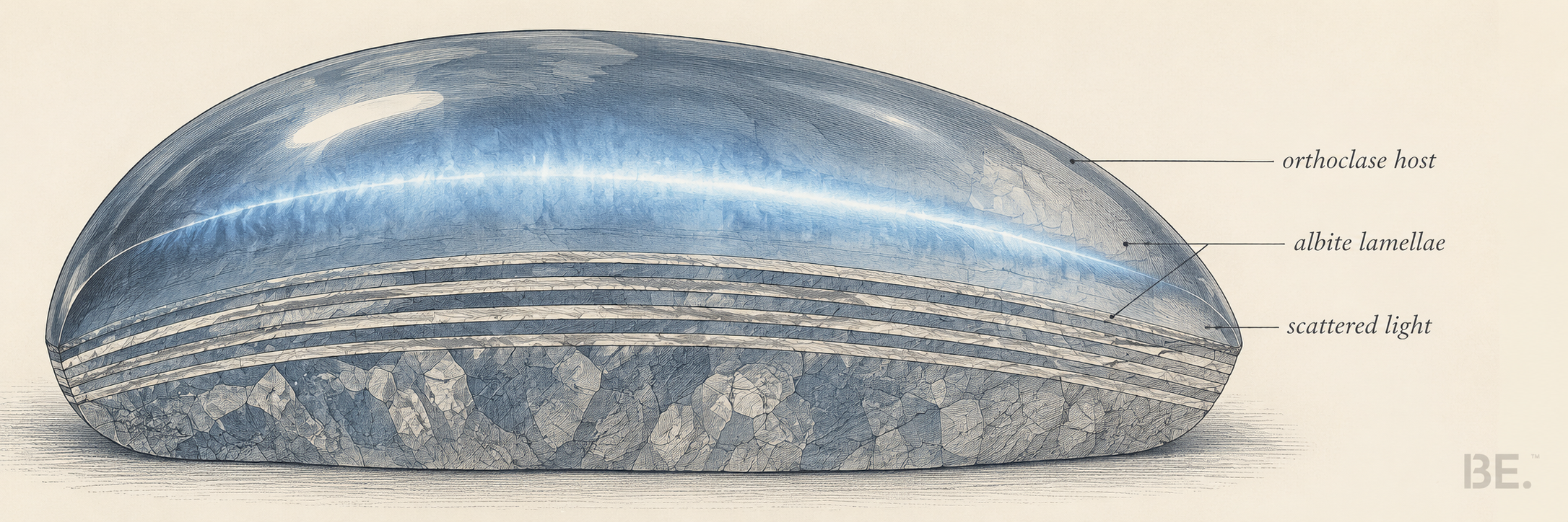 Moonstone guide — adularescence, origins, varieties and jewellery