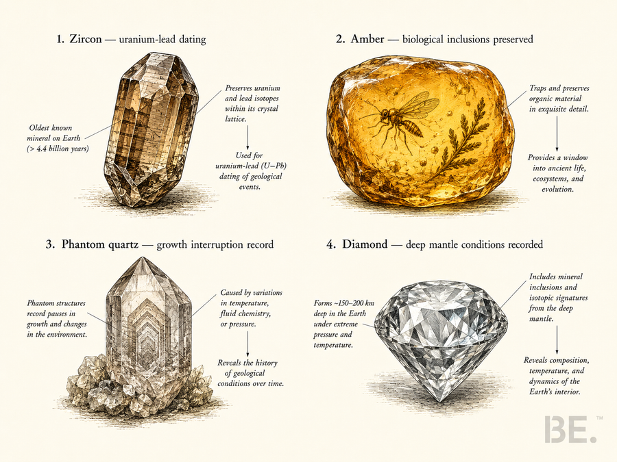 Geological crystal specimens and mineral treasures from the Earth's crust