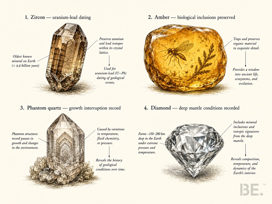 Geological crystal specimens and mineral treasures from the Earth's crust