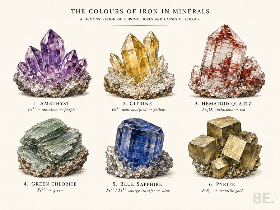 Why Iron Looks Different Colours In Crystals