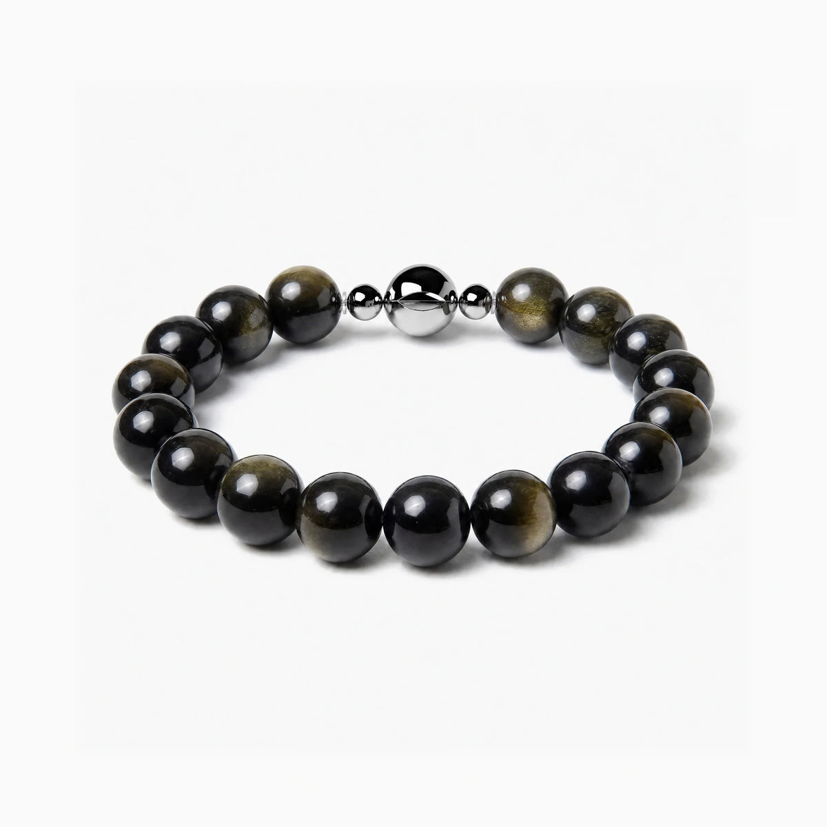 THE ANCHOR — Gold Sheen Obsidian bracelet with magnetic clasp.