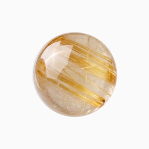 Rutilated quartz bead, Tone 4 of 5