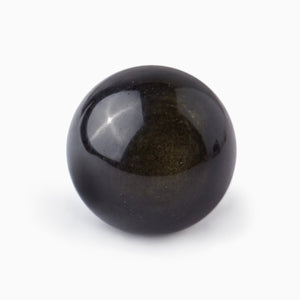 Gold sheen obsidian bead, Transparency 3 of 5