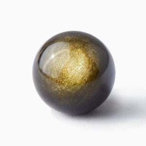 Gold sheen obsidian bead, Transparency 5 of 5