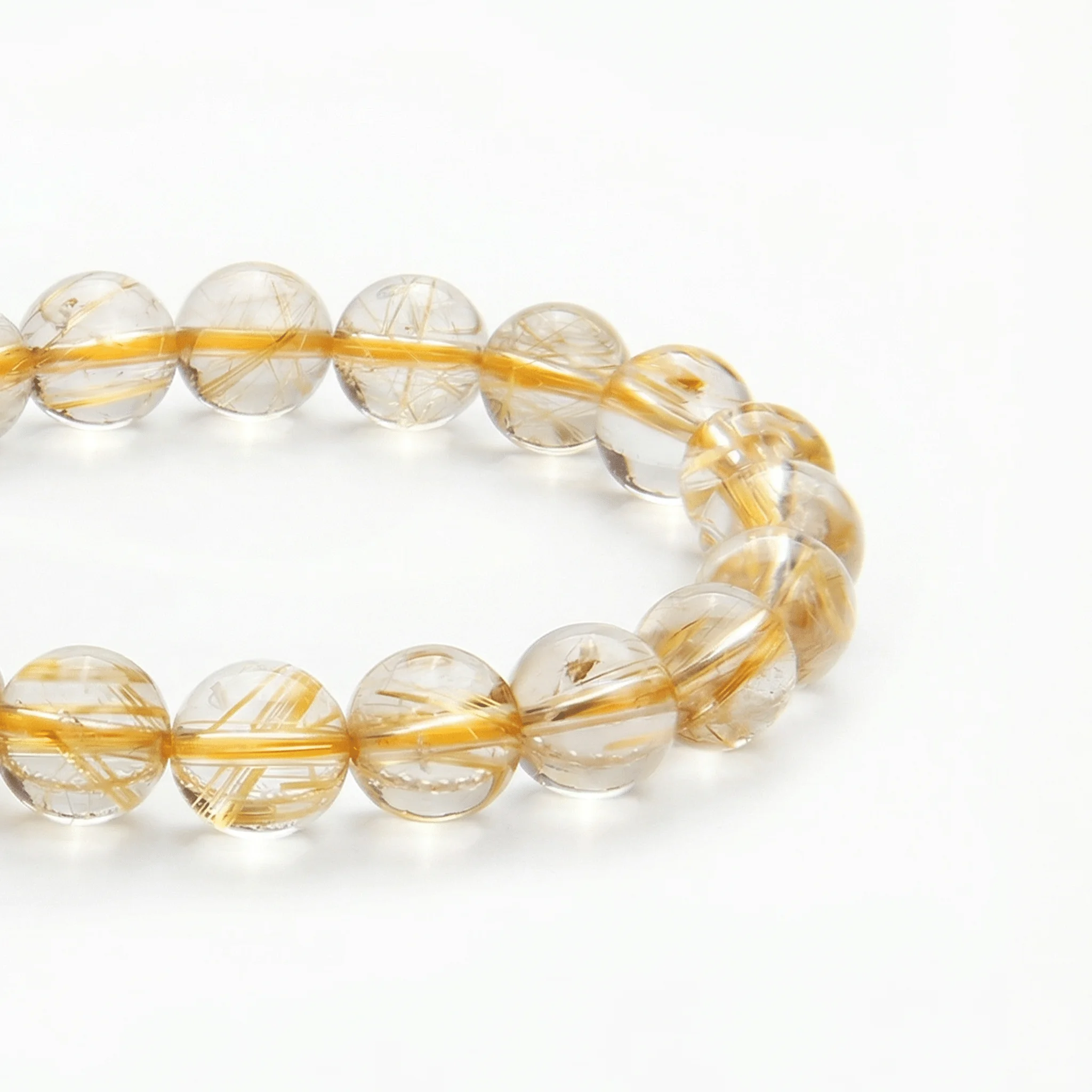 Golden Rutilated Quartz Powerflow Bracelet | BE.