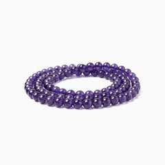 The Amethyst Orbit — Triple Sequence, bracelet on white background BE. 