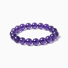 The Amethyst Strand — Bolivian Depth, bracelet on white background BE.