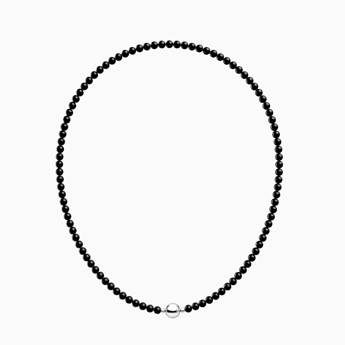 Black Onyx necklace, full necklace view