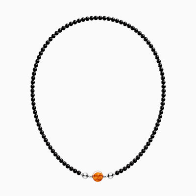 Black Onyx necklace styled with a separately selected Keystone