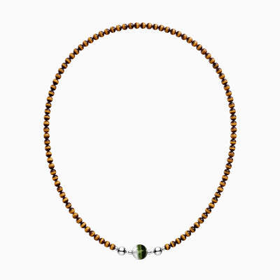 Tiger’s Eye necklace styled with a separately selected Keystone
