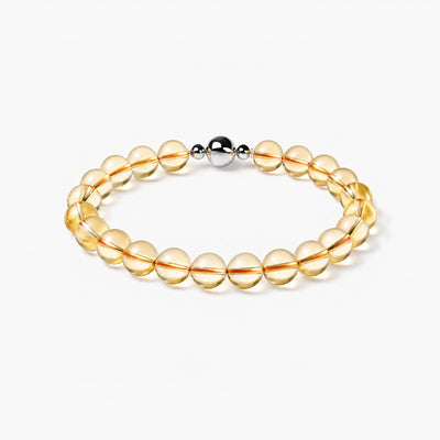 Citrine Strand Bracelet with magnetic clasp, product image on a white background.