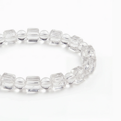 The Clear Quartz Strand — Geometric Sequence, bracelet detail view BE.
