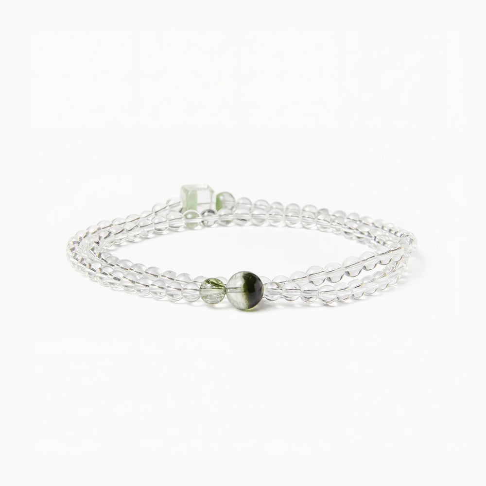 The Emerald Phantom Sequence — Tri-Wire Architecture, bracelet on white background BE.