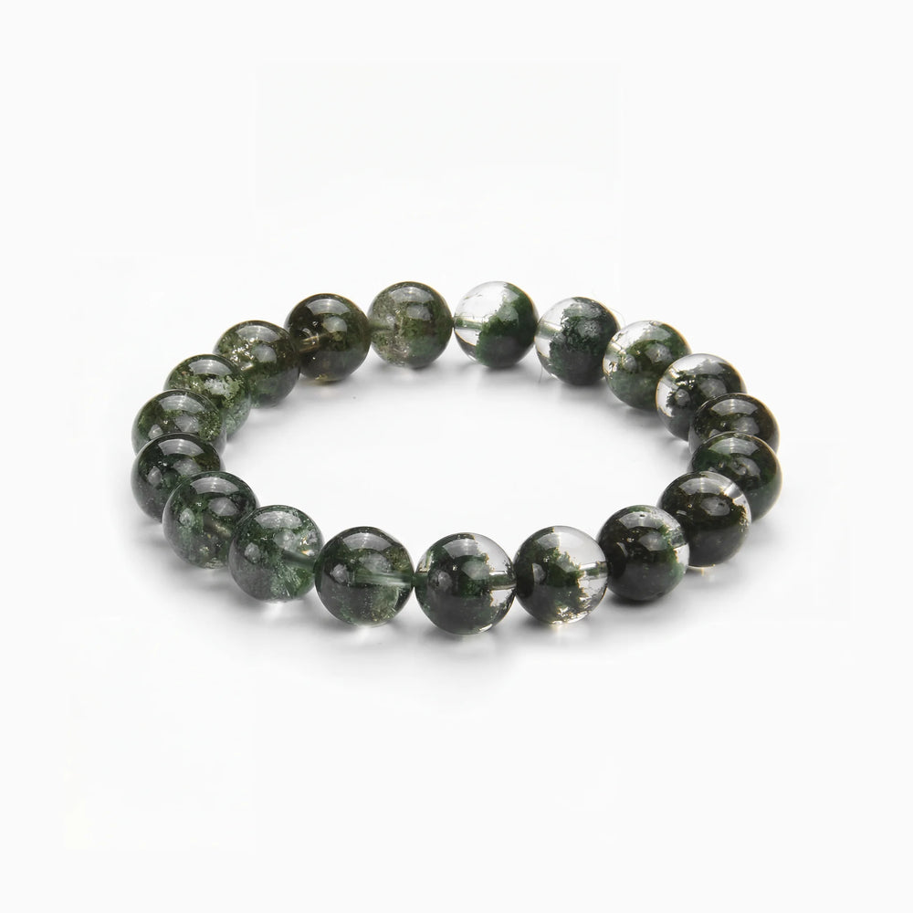 The Green Phantom Strand — Terrestrial Landscape, bracelet on white background BE.