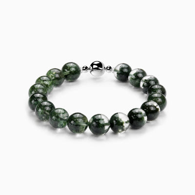 Green Phantom Landscape Bracelet with magnetic clasp, product image on a white background.