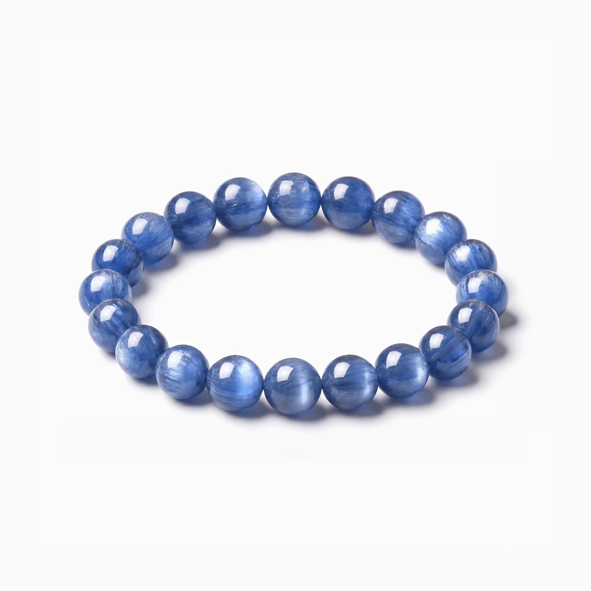 The Kyanite Strand — Directional Alignment, bracelet on white background BE.