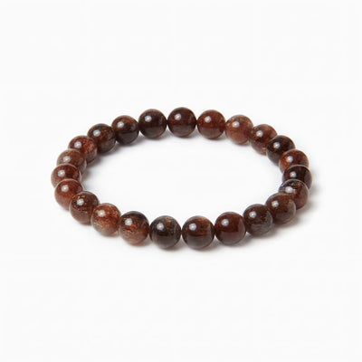 The Mineral Matrix Strand — Geological Fusion, bracelet on white background BE.