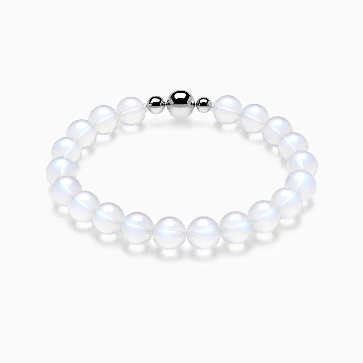 Moonstone Strand Bracelet with magnetic clasp, product image on a white background.