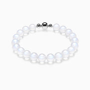 BE. Moonstone strand bracelet with round magnetic clasp