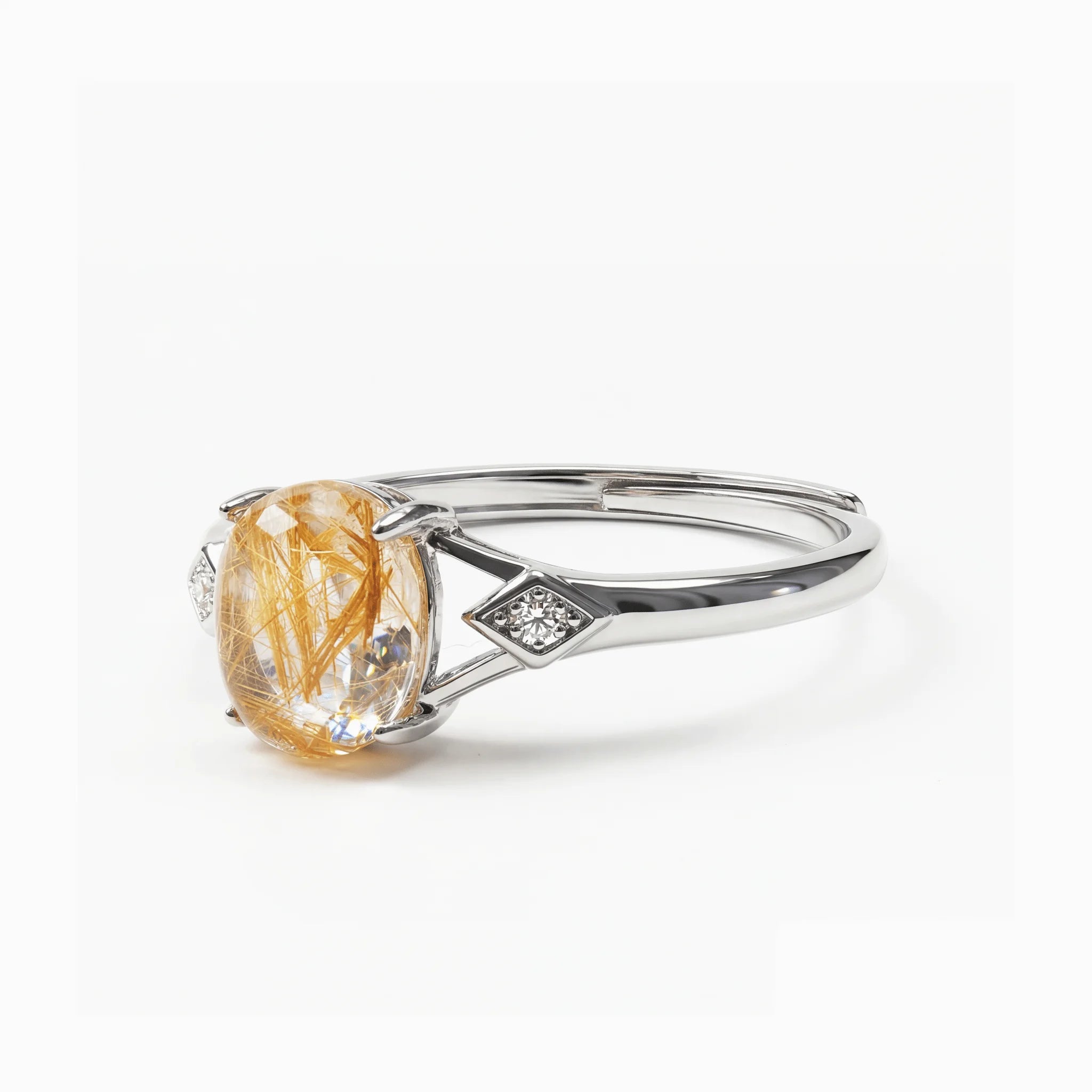 The Rutilated Quartz Integration, ring detail view BE.