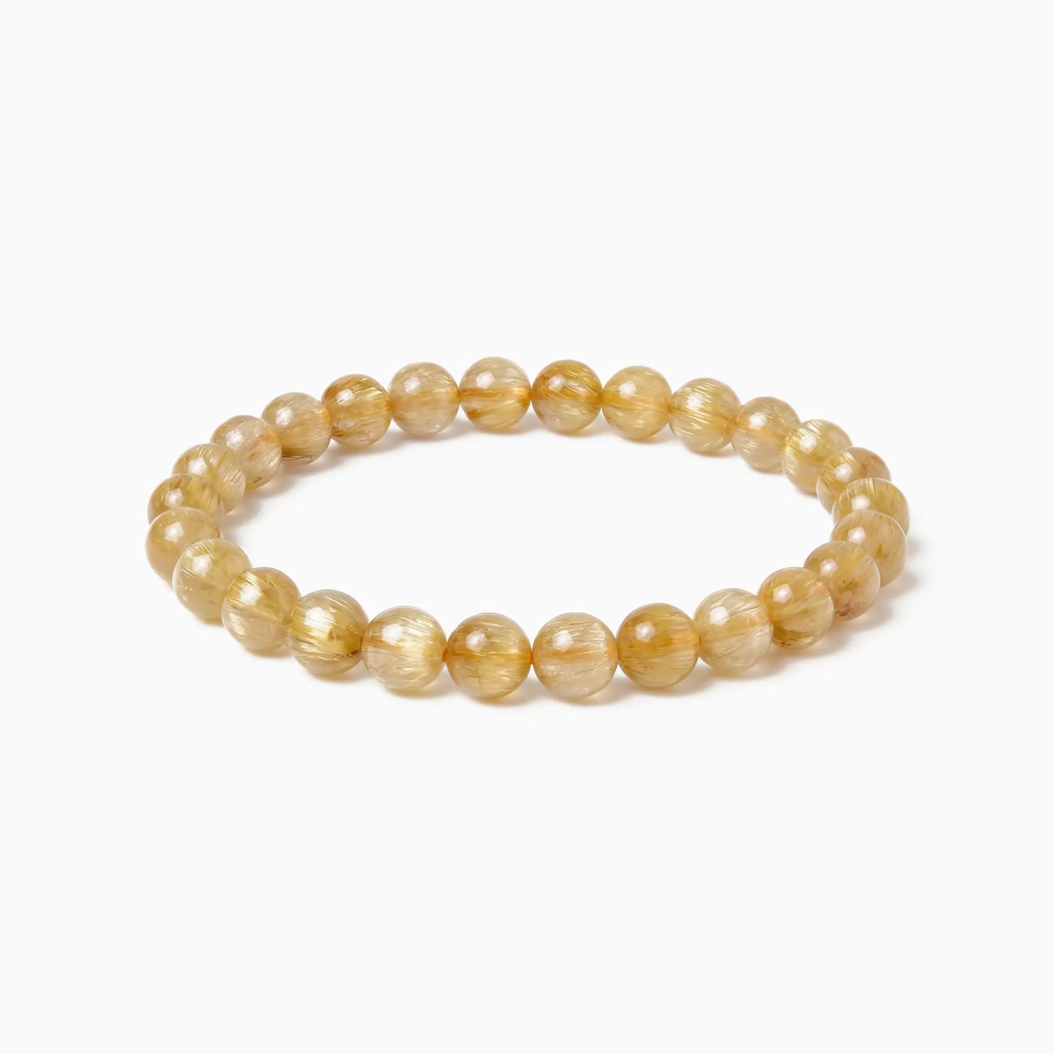 Rutilated Quartz Golden Array 8mm strand bracelet, BE.