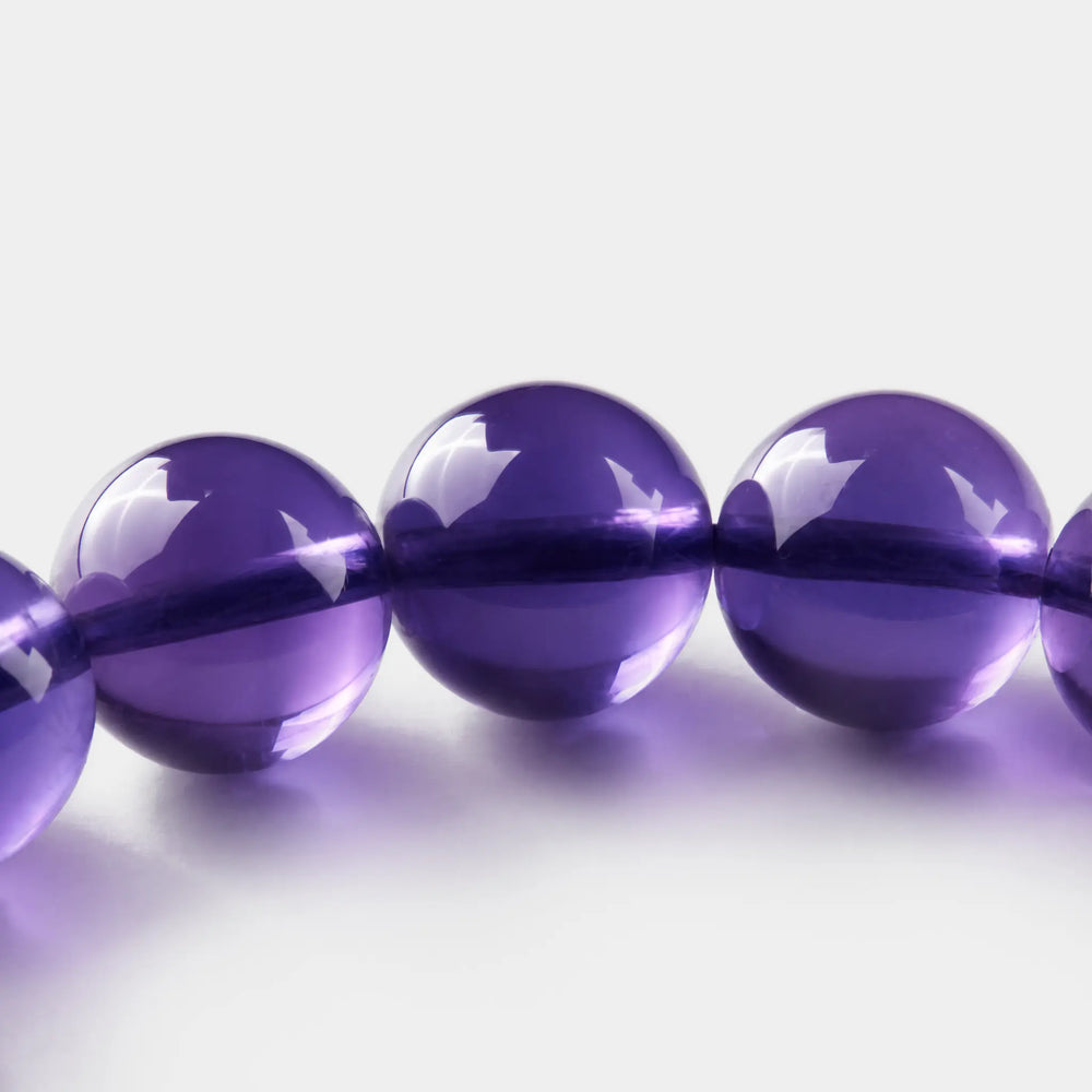 The 6mm Bolivian Amethyst Strand Bracelet — Bolivian Depth, supplemental detail image 2.