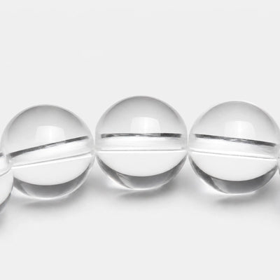 Clear Quartz Bracelet close-up — high transparency and polished quartz surface, BE.