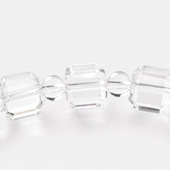 The Clear Quartz Strand Bracelet — Geometric Sequence, PDP close-up detail image 1.
