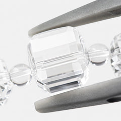 The Clear Quartz Strand Bracelet — Geometric Sequence, PDP close-up detail image 2.