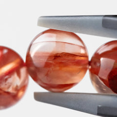 The Hematoid Quartz Strand Bracelet — Iron Oxide, PDP close-up detail image 2.