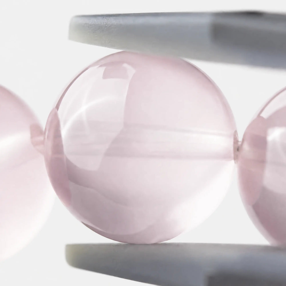 The Rose Quartz Strand Bracelet — Serene Luminescence, PDP close-up detail image 2.